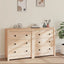 skænk 140x35x80 cm massivt fyrretræ