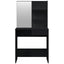makeupbord 74,5x40x141 cm sort