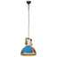 industriel hængelampe 40 cm E27 25 W flerfarvet rund