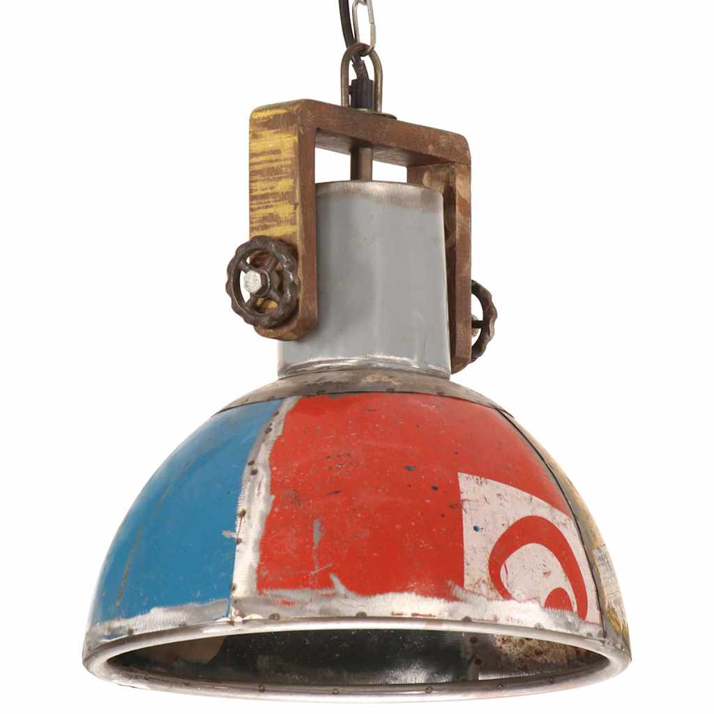 industriel hængelampe 30 cm E27 25 W rund flerfarvet
