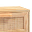 konsolbord 80x30x75 cm massivt fyrretræ naturlig rattan brun