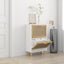 skoskab 52x25x80 cm konstrueret træ og naturlig rattan hvid
