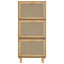 skoskab 52x25x115 cm konstrueret træ og naturlig rattan brun