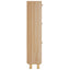 skoskab 52x25x115 cm konstrueret træ og naturlig rattan brun
