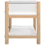 sengeborde 2 stk. 42x38x45 cm konstrueret træ hvid