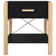 sengeborde 2 stk. 42x38x45 cm konstrueret træ sort