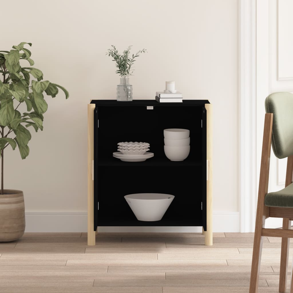 skænk 62x38x70 cm konstrueret træ sort