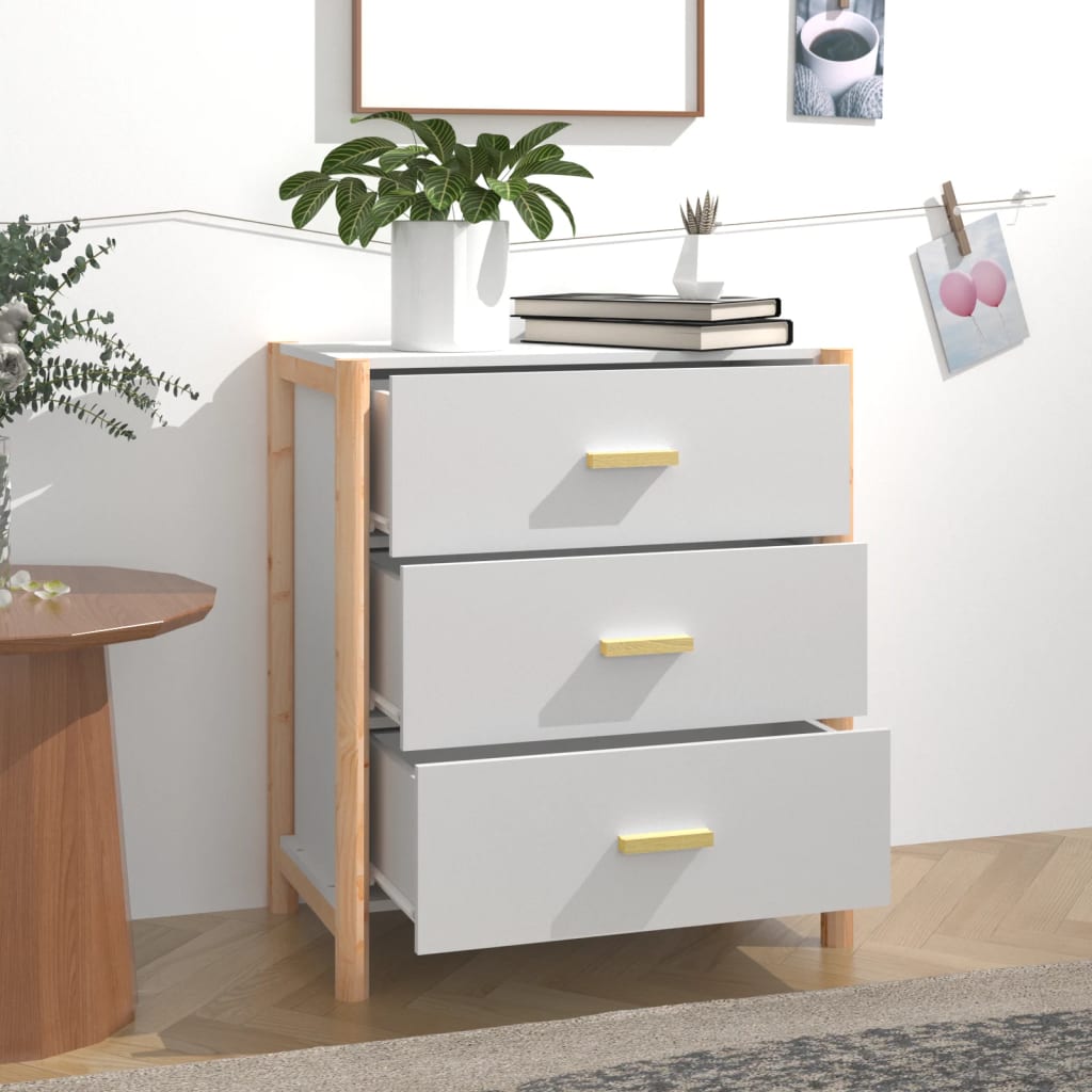 skænk 62x38x70 cm konstrueret træ hvid