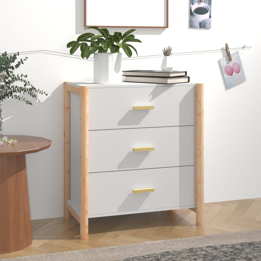 skænk 62x38x70 cm konstrueret træ hvid