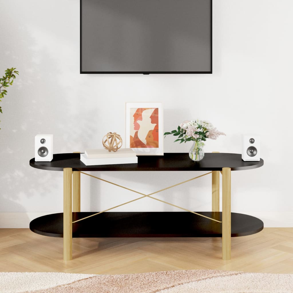 sofabord 110x48x40 cm konstrueret træ sort
