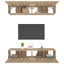 tv-skabe 4 stk. 80x30x30 cm konstrueret træ sonoma-eg