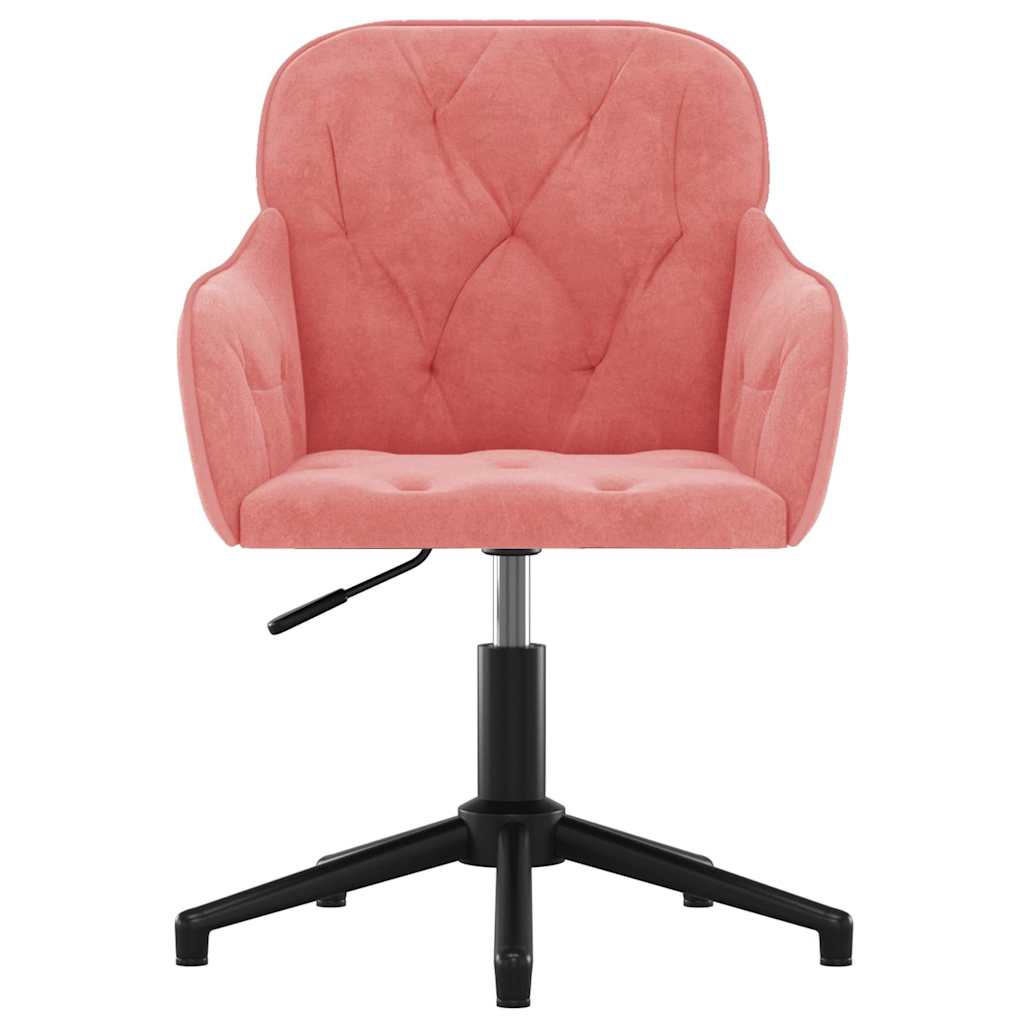 drejelig kontorstol fløjl pink