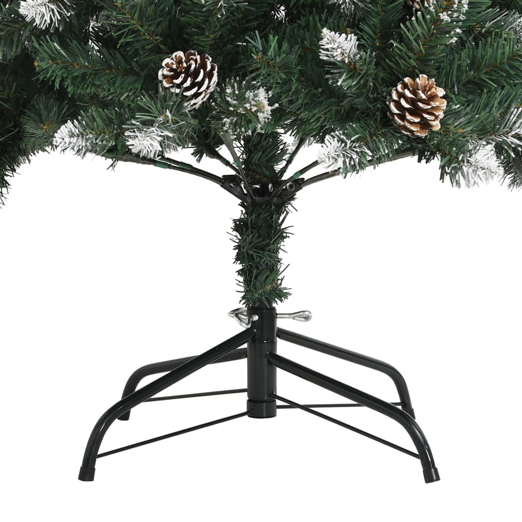kunstigt juletræ med juletræsfod 150 cm PVC grøn