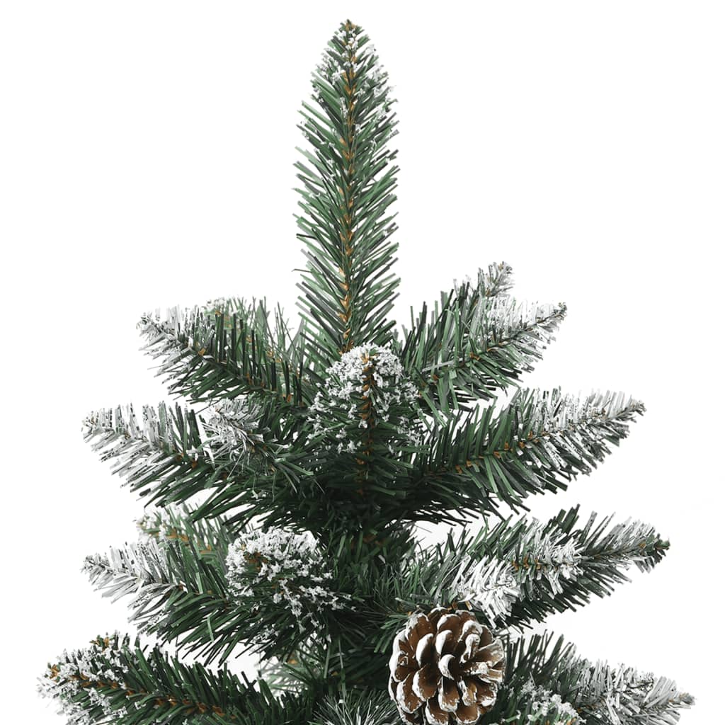 kunstigt juletræ med juletræsfod 180 cm PVC grøn