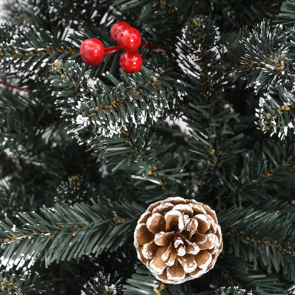 kunstigt juletræ med juletræsfod 150 cm PVC grøn