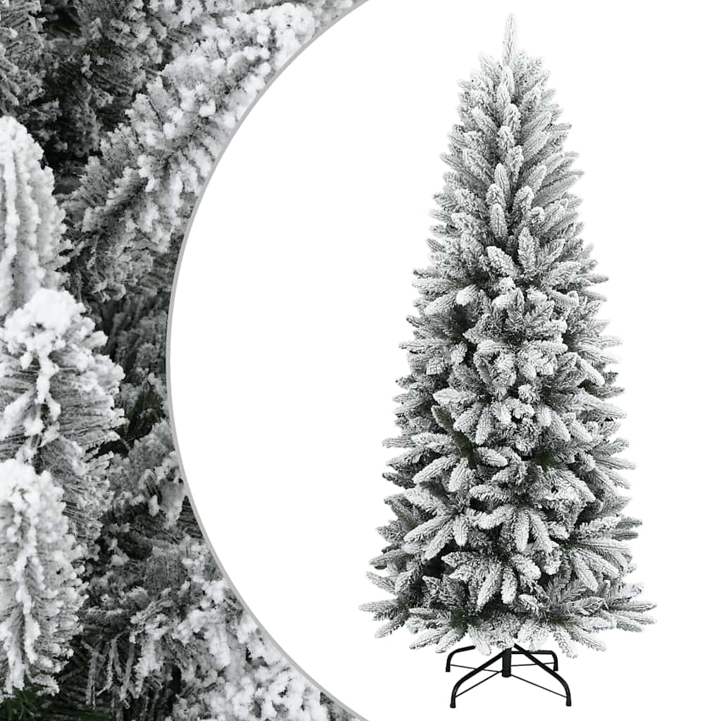 kunstigt juletræ med sne 120 cm PVC og PE