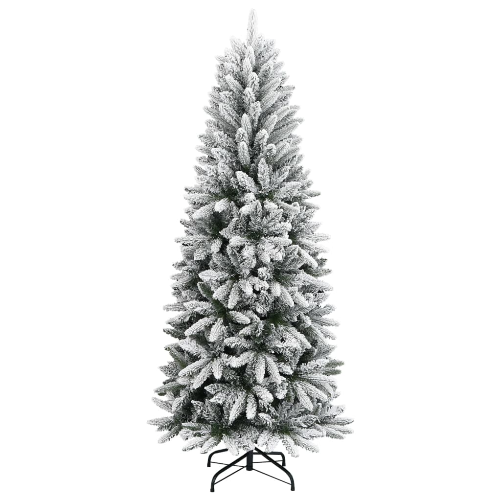 kunstigt juletræ med sne 150 cm PVC og PE