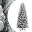 kunstigt juletræ med sne 180 cm PVC og PE
