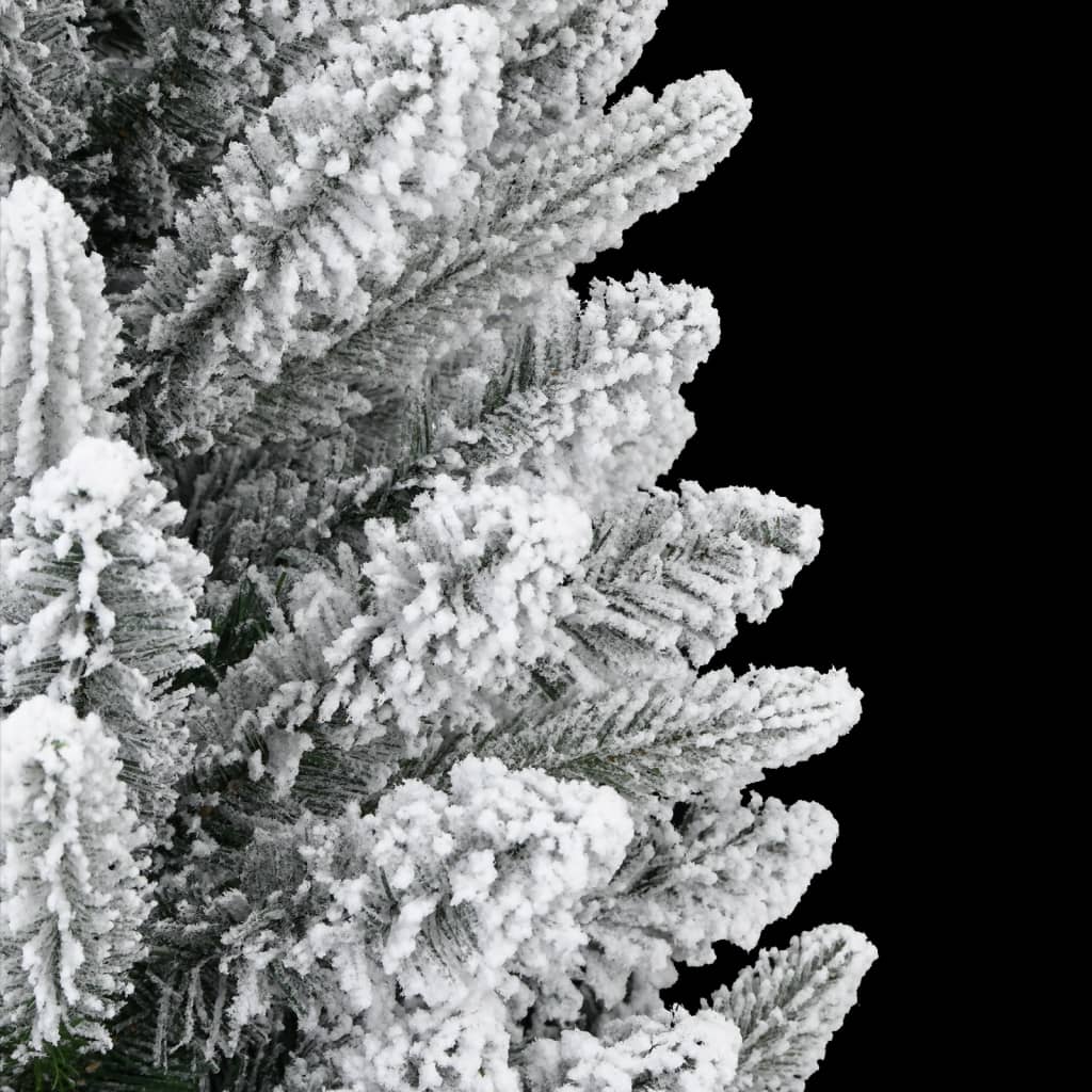 kunstigt juletræ med sne 180 cm PVC og PE