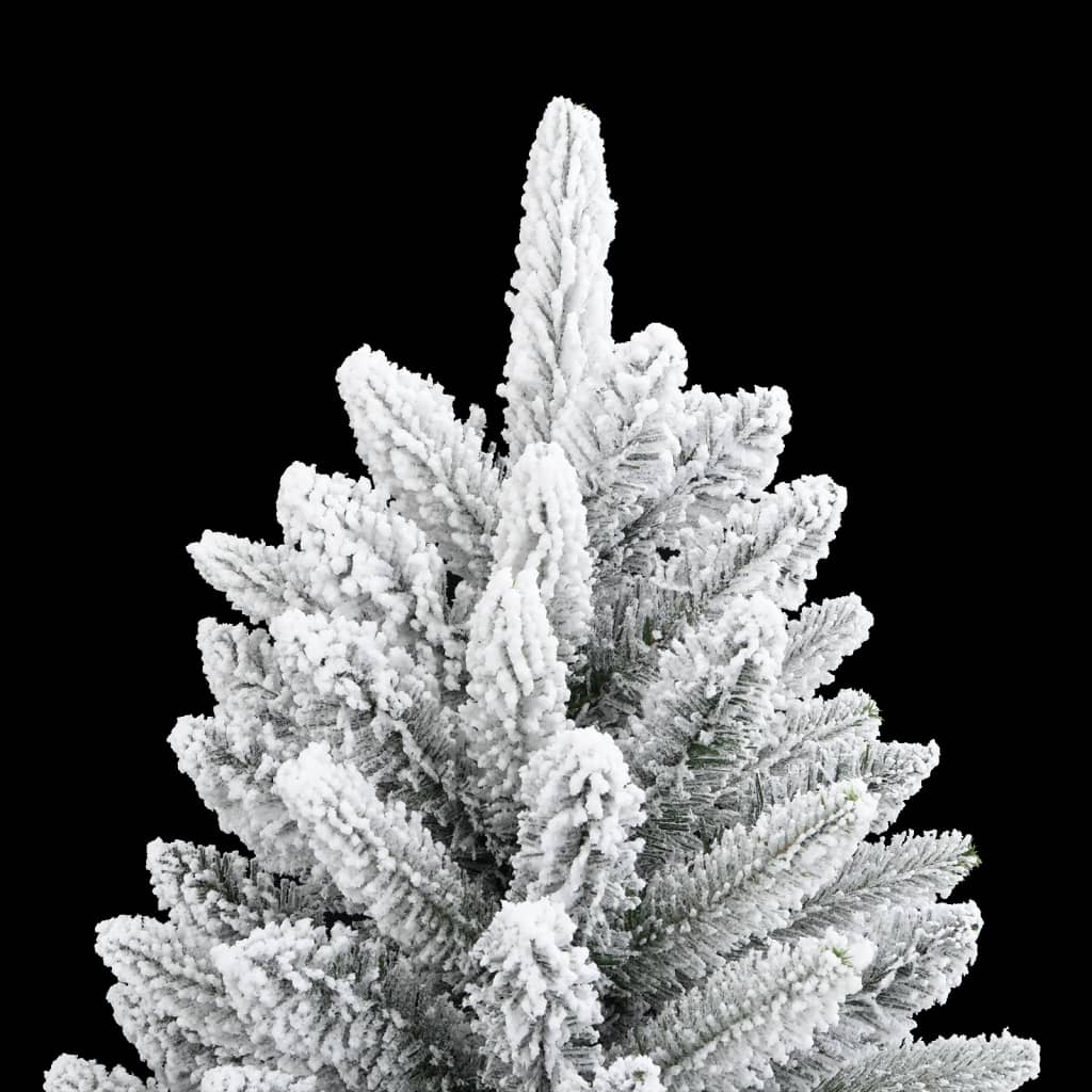 kunstigt juletræ med sne 210 cm PVC og PE