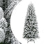 kunstigt juletræ med sne 240 cm PVC og PE