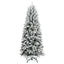 kunstigt juletræ med sne 240 cm PVC og PE