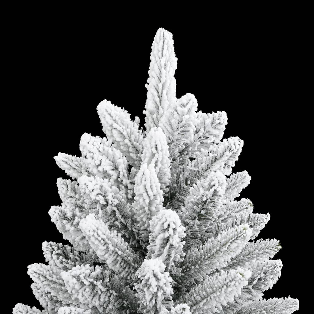 kunstigt juletræ med sne 240 cm PVC og PE