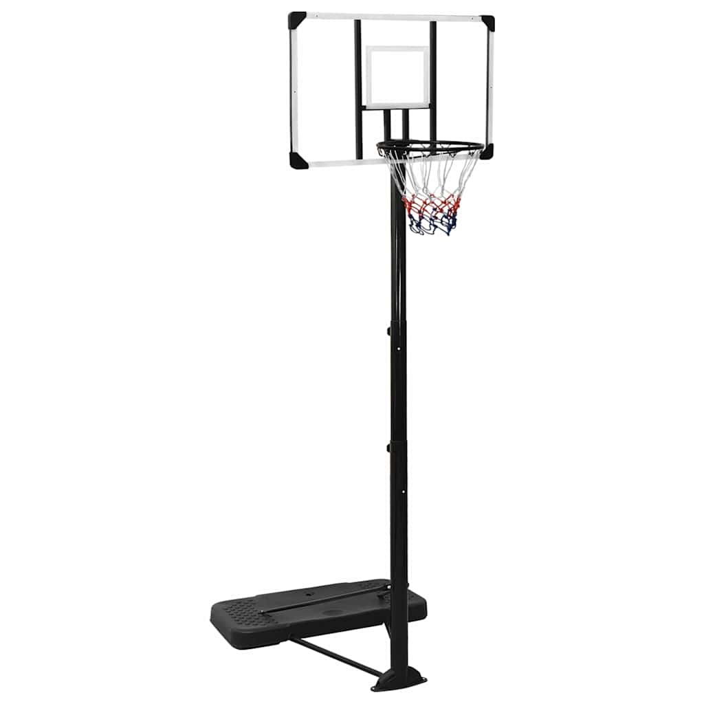 Basketballstativ med plade 256-361 cm - polycarbonat, transparent