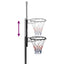 basketballstativ med plade 235-305 cm polycarbonat transparent