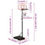basketballstativ 216-250 cm polyethylen hvid