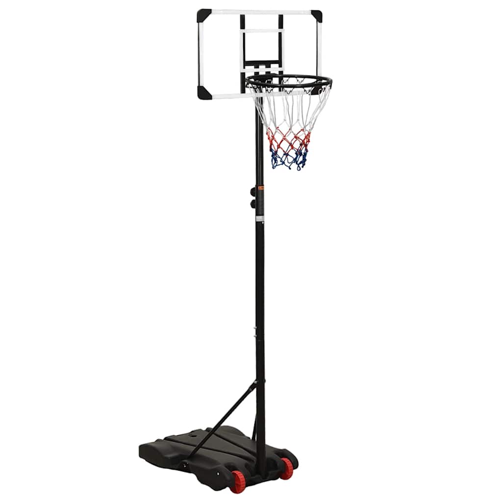 Basketballstativ med plade - justerbar 216-250 cm, polycarbonat, transparent