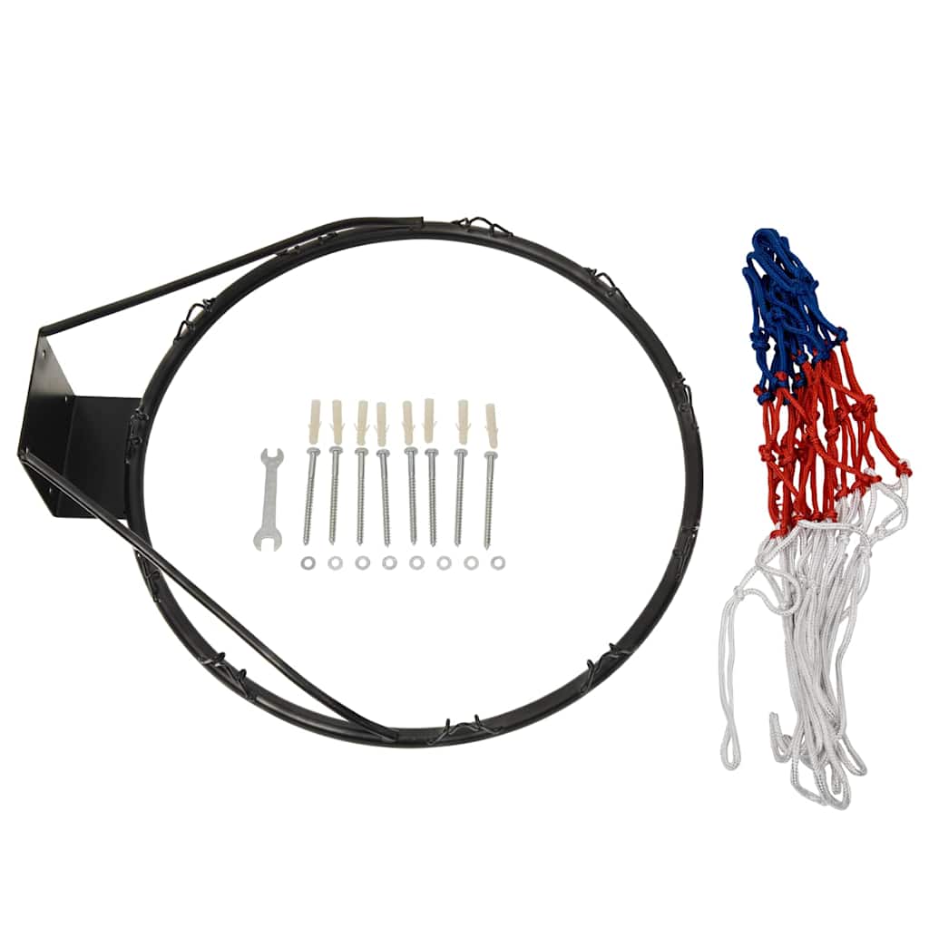basketballkurv med plade 109x71x3 cm polyethylen sort