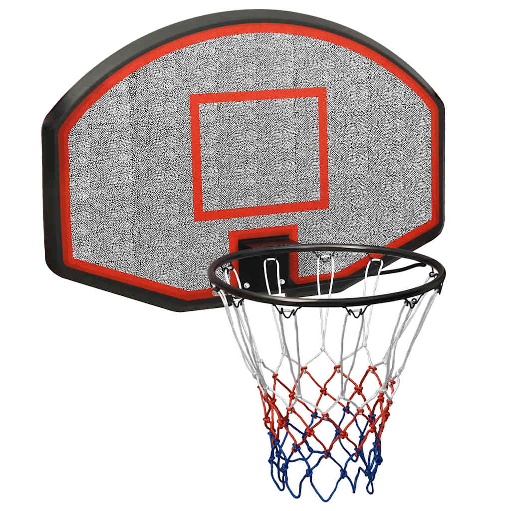 basketballkurv med plade 90x60x2 cm polyethylen sort billede