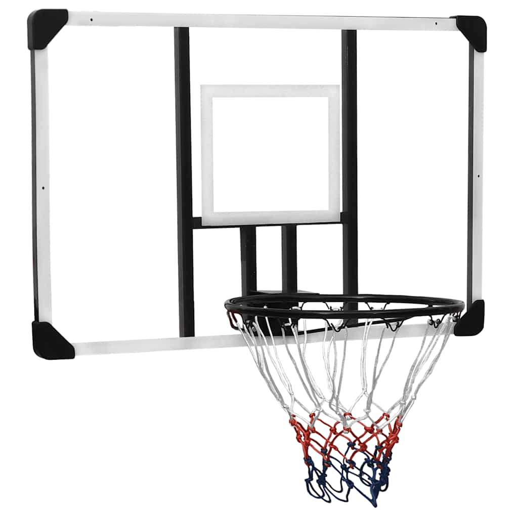 basketballkurv med plade 106x69x3 cm polycarbonat transparent billede
