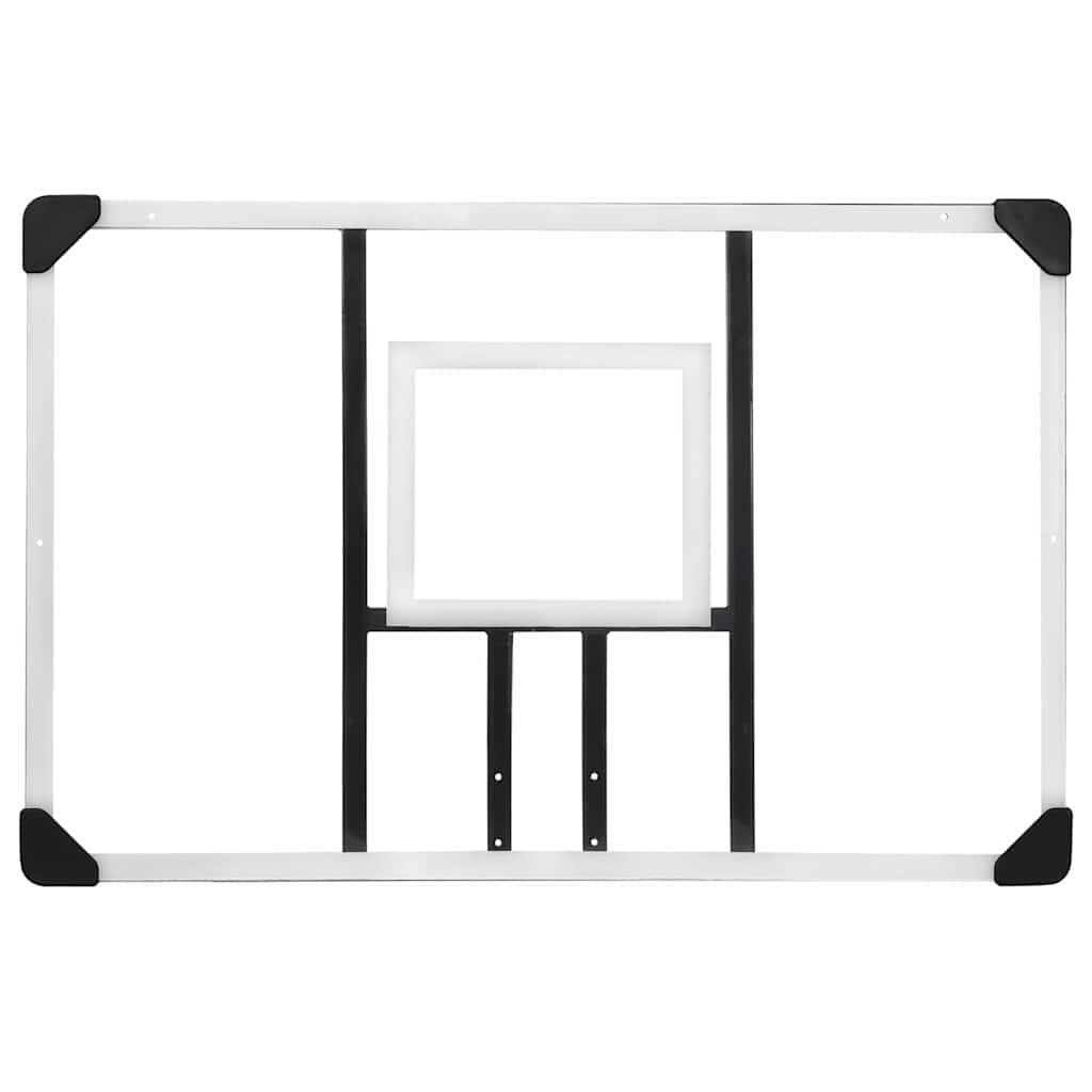 basketballkurv med plade 106x69x3 cm polycarbonat transparent