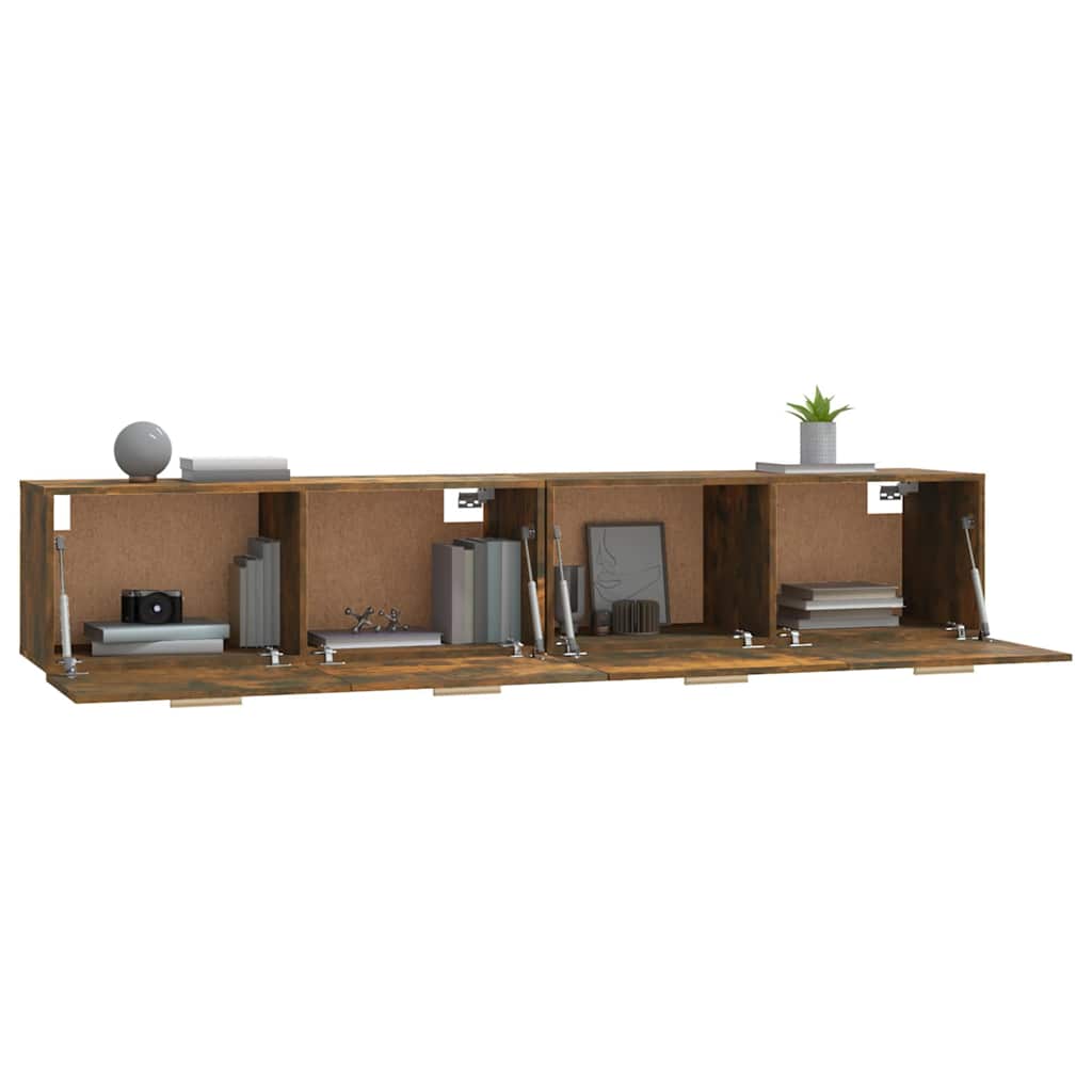 vægskabe 2 stk. 100x36,5x35 cm konstrueret træ sonoma-eg