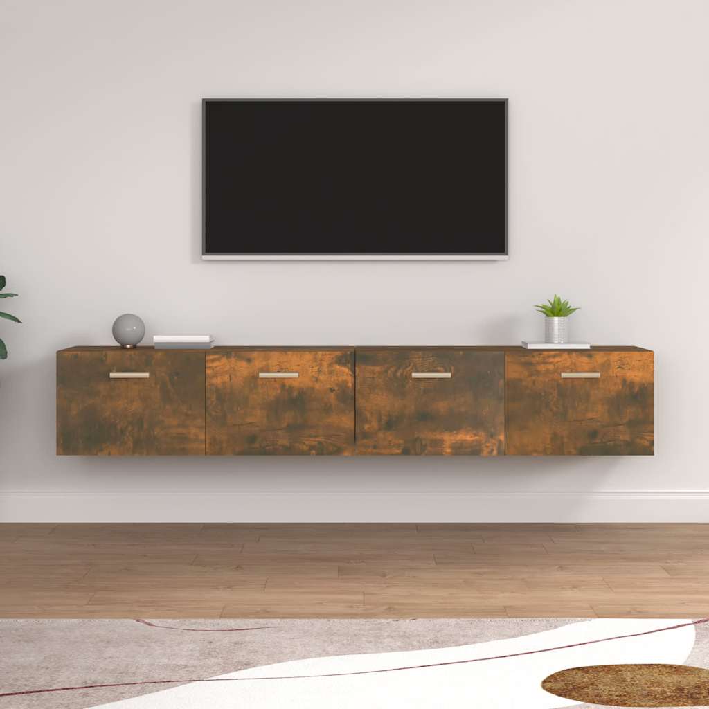 vægskabe 2 stk. 100x36,5x35 cm konstrueret træ sonoma-eg