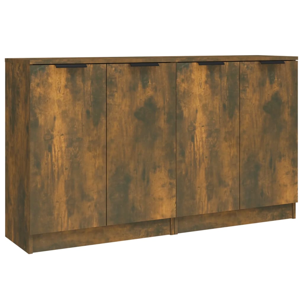skænke 2 stk. 60x30x70 cm konstrueret træ røget egetræsfarve