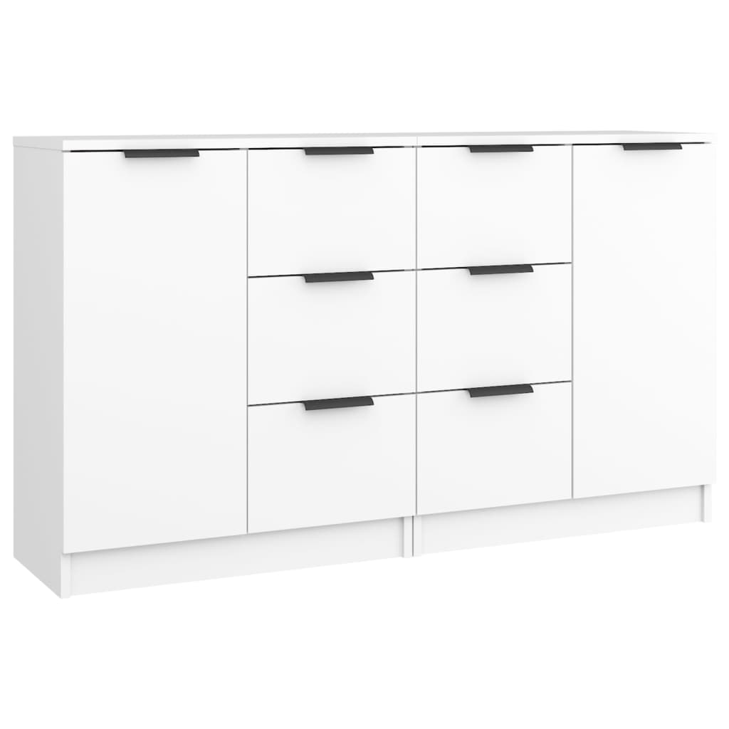 skænke 2 stk. 60x30x70 cm konstrueret træ hvid