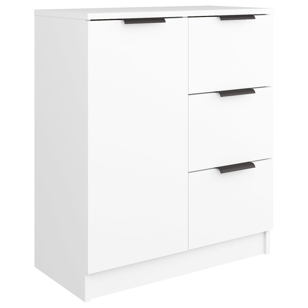 skænke 2 stk. 60x30x70 cm konstrueret træ hvid