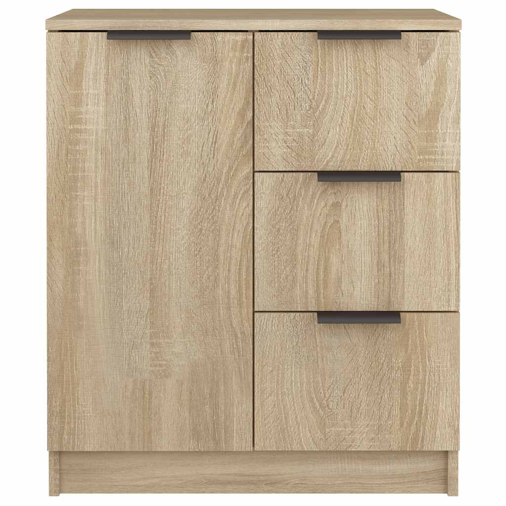 skænke 2 stk. 60x30x70 cm konstrueret træ sonoma-eg