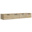 vægskabe 2 stk. 68x30x20 cm konstrueret træ sonoma-eg