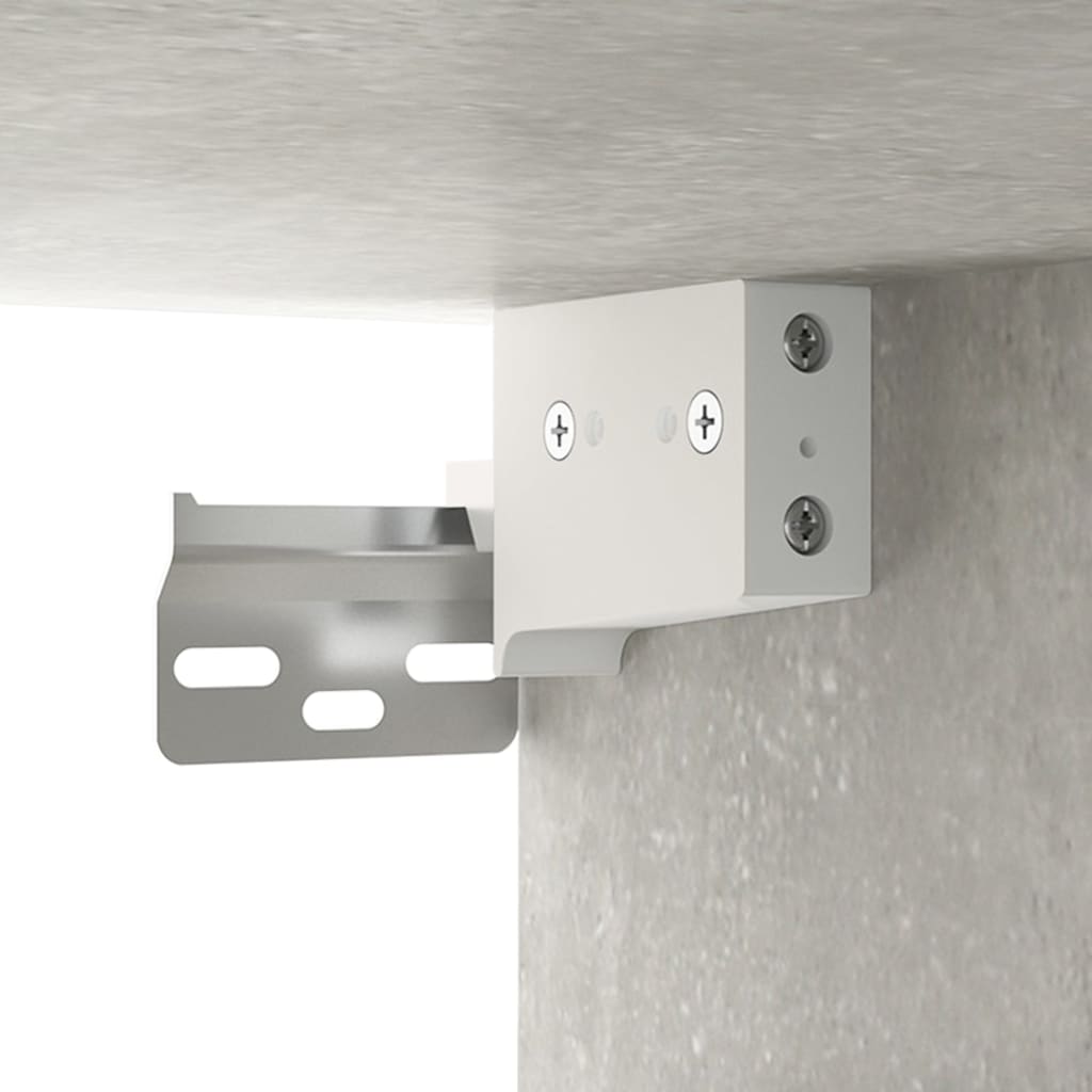 vægskabe 2 stk. 102x30x20 cm konstrueret træ betongrå