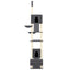 kradsetræ fra gulv til loft 277-303 cm mørkegrå