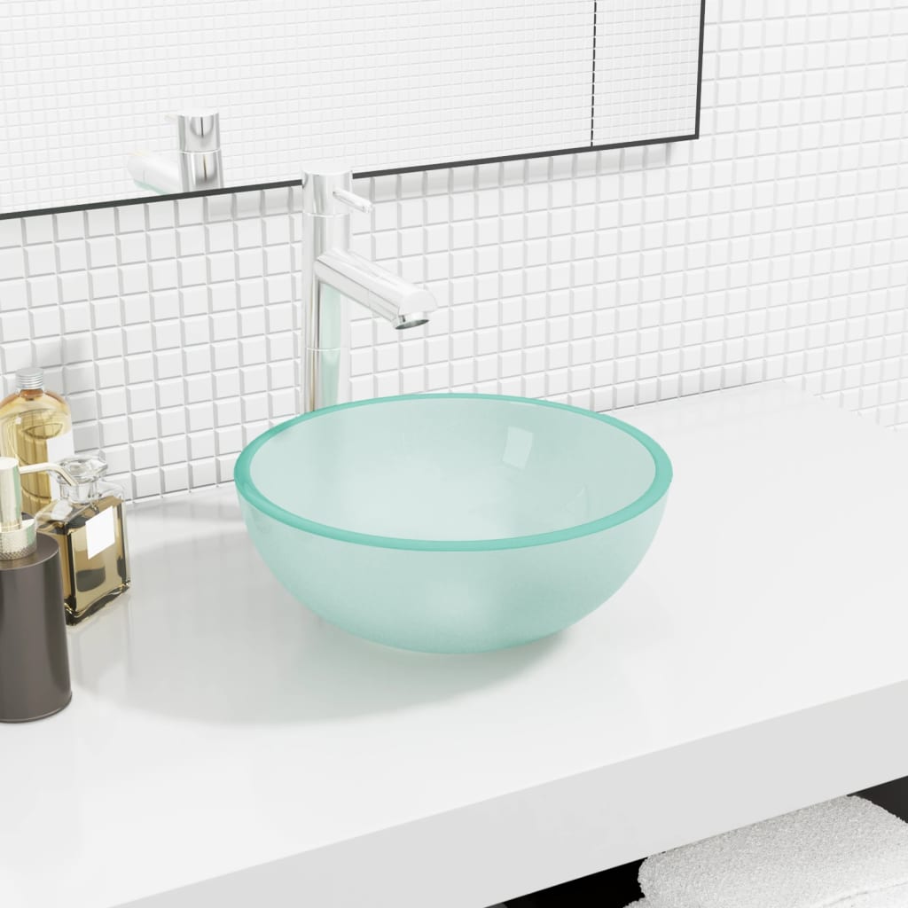 håndvask 30x12 cm hærdet glas matteret