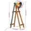 gulvlampe E27 massivt mangotræ flerfarvet