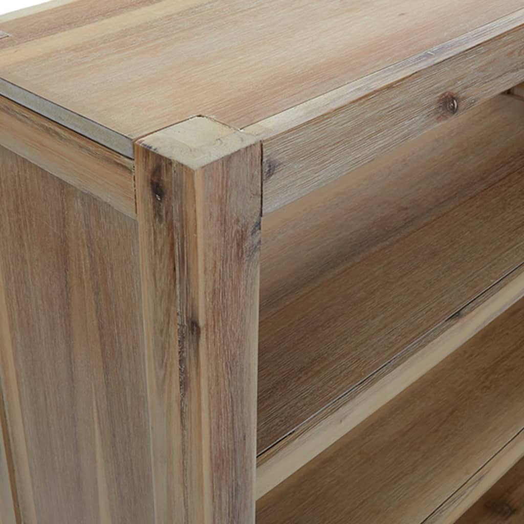 bogreol med 4 hylder 80x30x110 cm massivt akacietræ