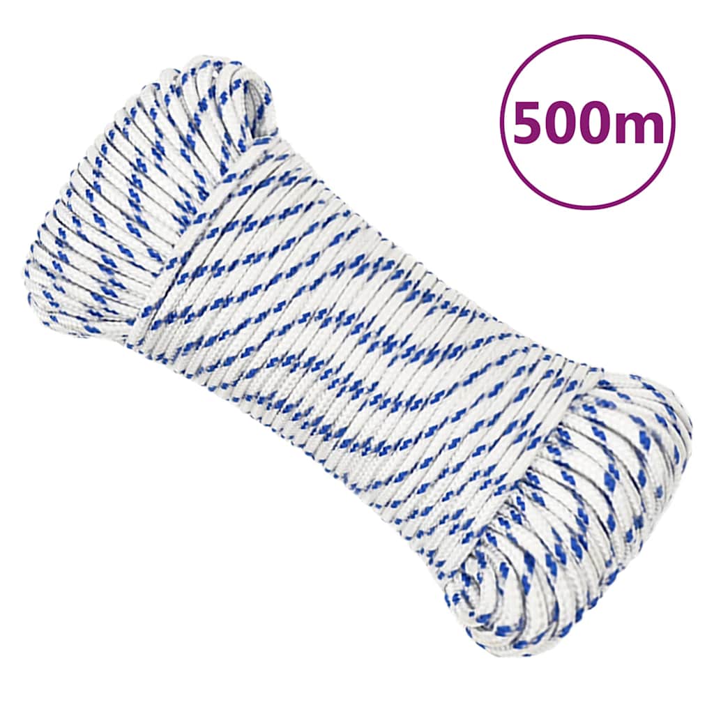 tovværk til båd 4 mm 500 m polypropylen hvid