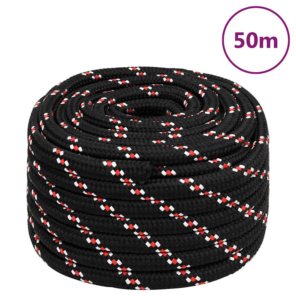 tovværk til båd 20 mm 50 m polypropylen sort