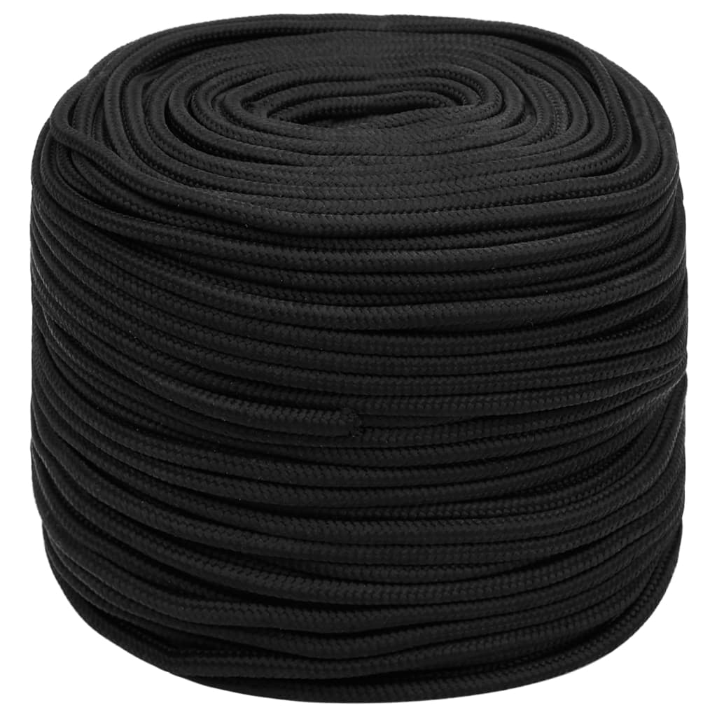tovværk til båd 6 mm 25 m polypropylen sort